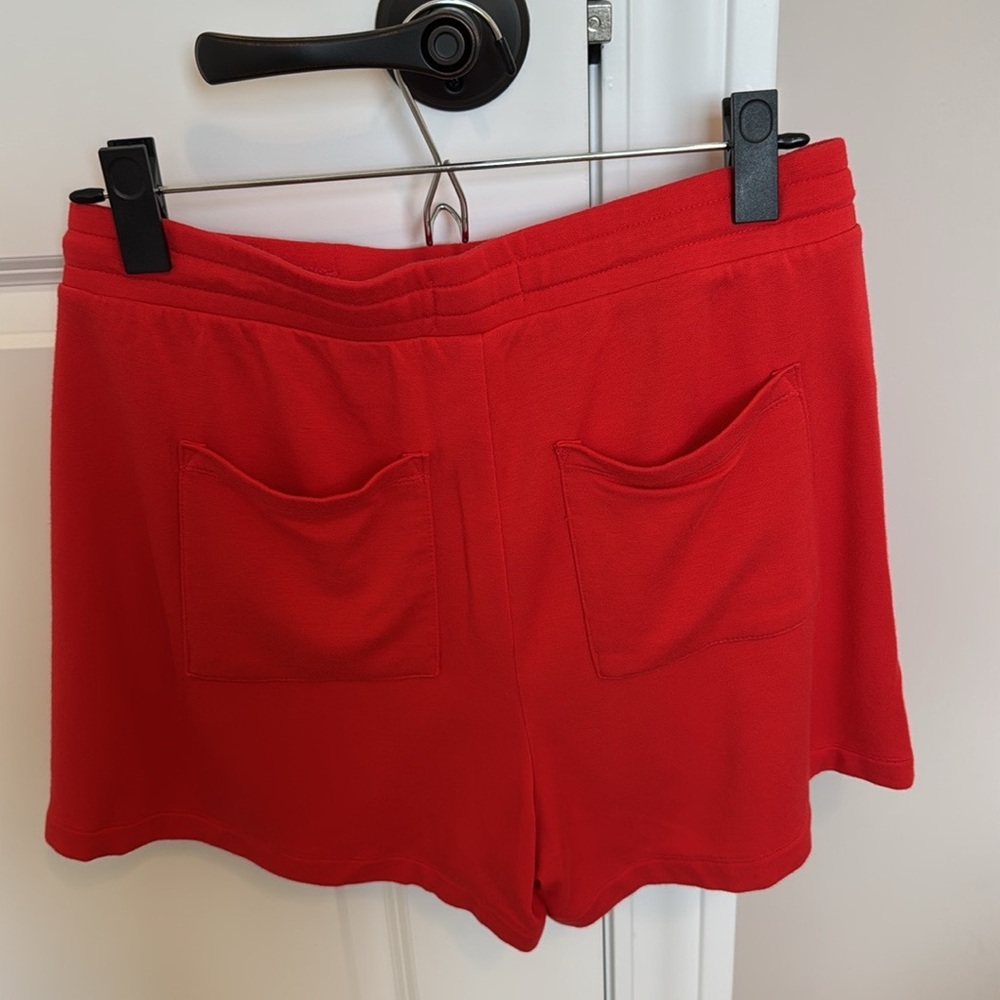 Lou & Grey Shorts Red Knit Lounge Shorts - Women’s Medium - Picture 2 of 6
